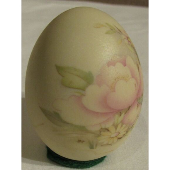 Egg with pink rose collector edition cream pink Easter egg - Picture 5 of 6